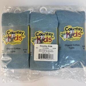 Country Kids Organic Cotton Tights‎ in Surf Blue (Pack of 3) - 9-11 Yrs